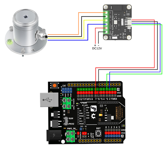 Mechanical Drawing - DFRobot SEN0642 RS485 UV Intensity Measurement Sensor